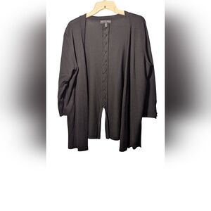 Sienna Sage Elegant Black Women's Cardigan Size 1X